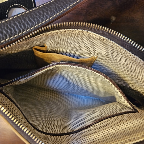 Dooney & Bourke Vtg Two Tone Nubuck Baguette - Picture 7 of 16